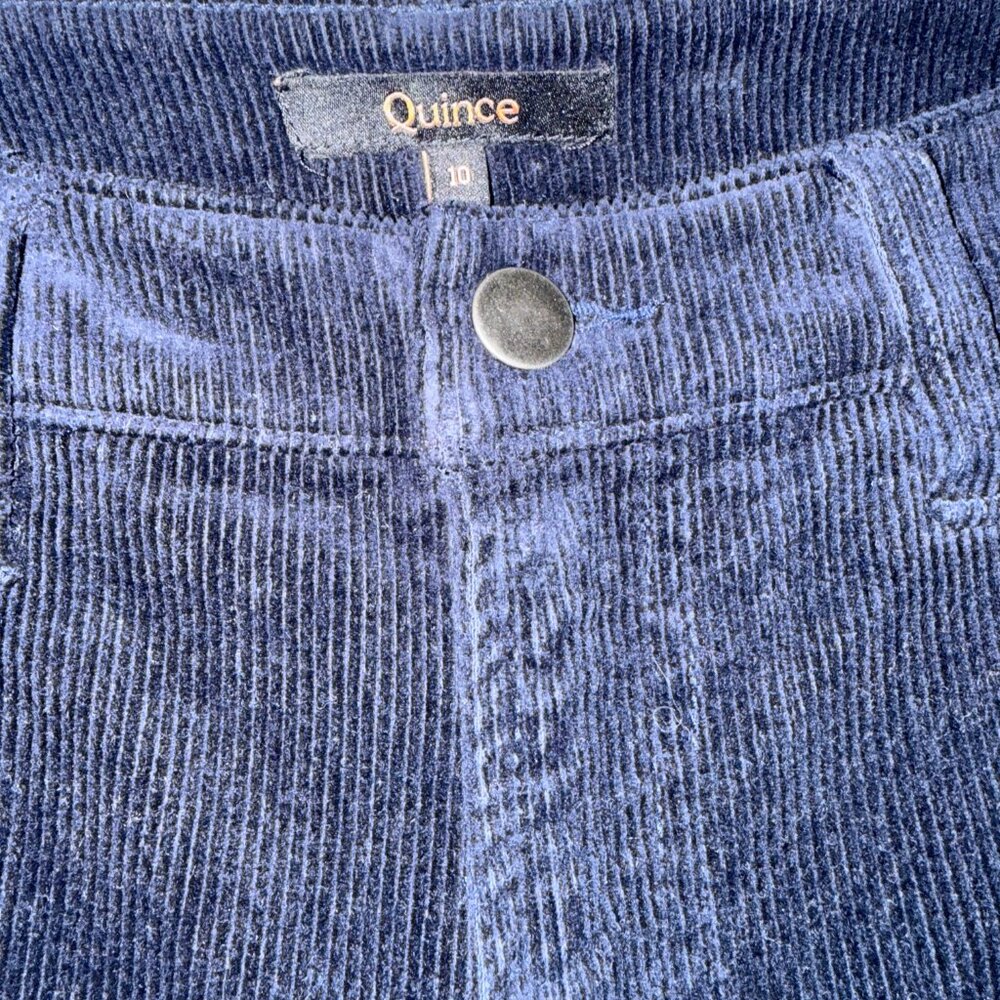 Quince Organic Stretch Corduroy Straight Leg Pant in Deep Navy EUC - Picture 2 of 3